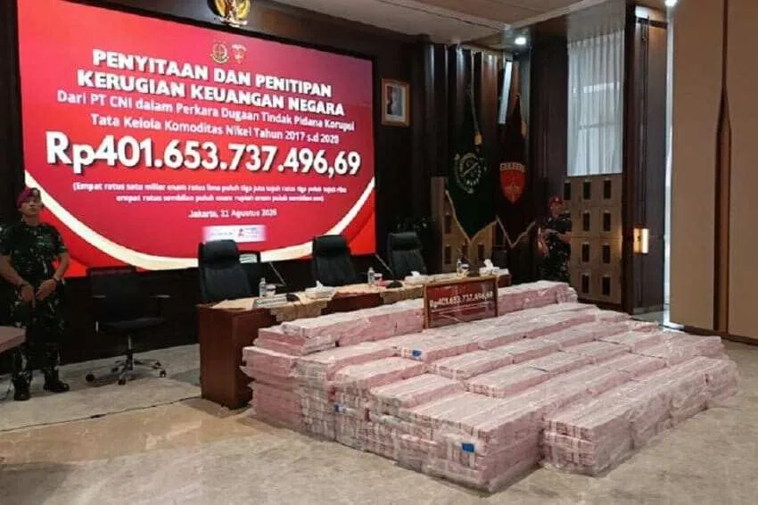 Uang Sitaan Kejagung di Kasus Korupsi Nikel