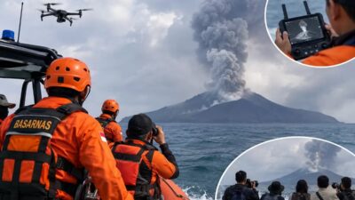 Pencarian Lima Jurnalis yang Hilang Kontak di Anak Krakatau