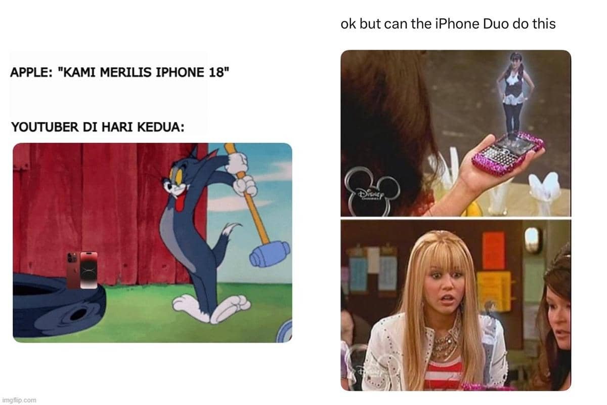 Meme Lucu Setelah Peluncuran iPhone 18 dan iPhone Duo