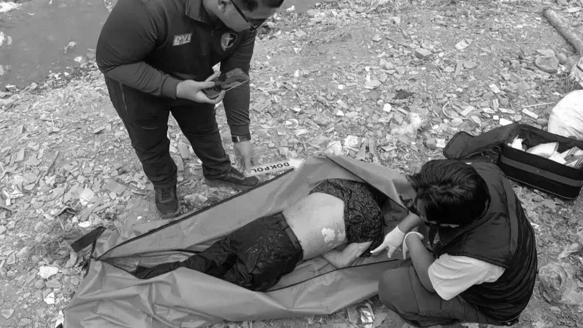 Ditemukan Mayat Pria di Aliran Kali Kebon Manggis