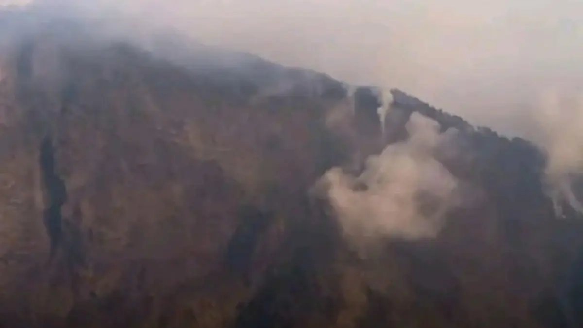 Kebakaran Hutan Terjadi di Puncak Setampol Gunung Rinjani Kebakaran Hutan Terjadi di Puncak Setampol Gunung Rinjani