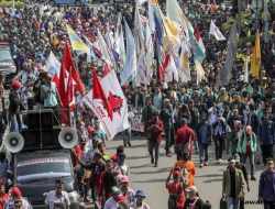 Persiapan Penanganan Lalu Lintas Menyusul Demo Buruh di Jakarta