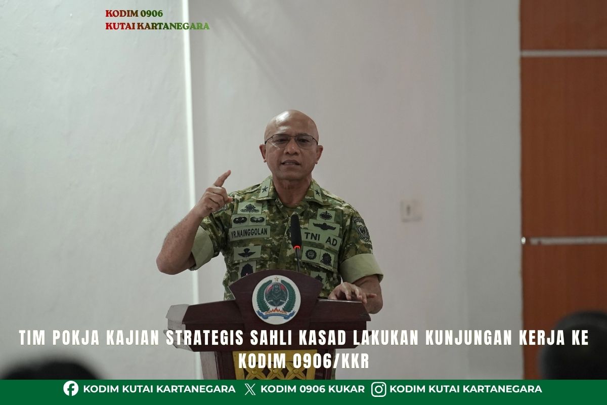 Tim Pokja Kajian Strategis Sahli Kasad Lakukan Kunjungan Kerja ke Kodim 0906/Kkr