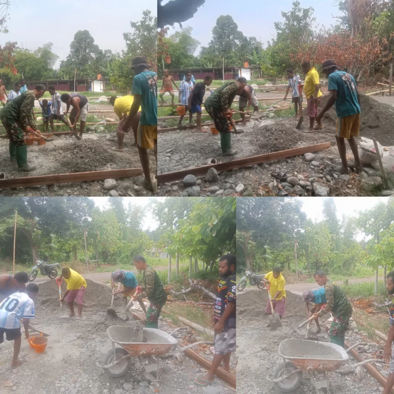 Satgas TMMD ke-130 Kodim 1808/Mansel Bersama Masyarakat Gotong Royong, Pekerjaan Berat Terasa Ringan