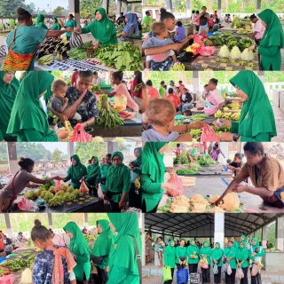 Persit KCK Cabang XVII Kodim 1808/Mansel, Borong Hasil Kebun Mama Papua, Wujud Kepedulian Tingkatkan Perekonomian Masyarakat Dalam Rangka TMMD Ke-130