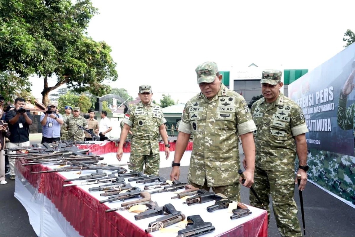 75 Senjata Diserahkan Sukarela, TNI Kedepankan Pendekatan Humanis