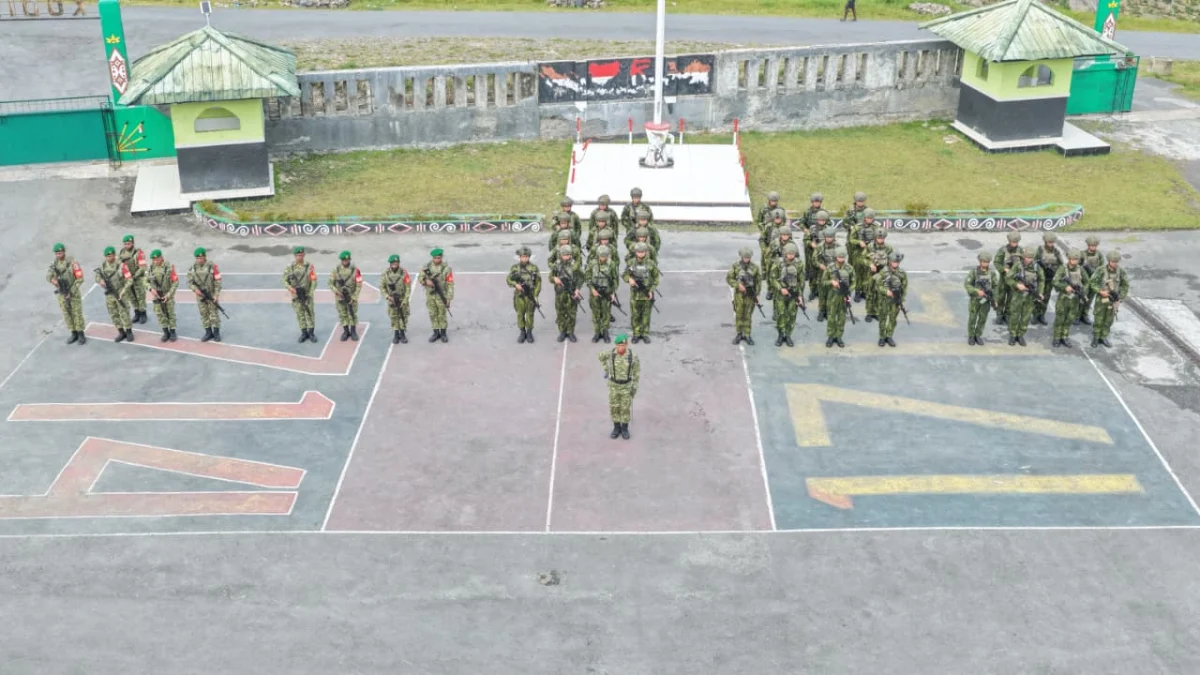 HUT Ke-81 TNI Tahun 2026, Kodim 1714/Puncak Jaya Gelar Upacara, Dipererat Kebersamaan TNI dan Kepolisian