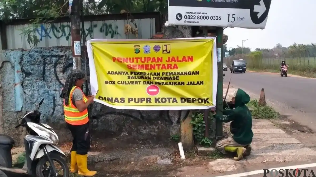 Pengerjaan Drainase di Jalan Lereng Cinere Berlangsung hingga Akhir Desember