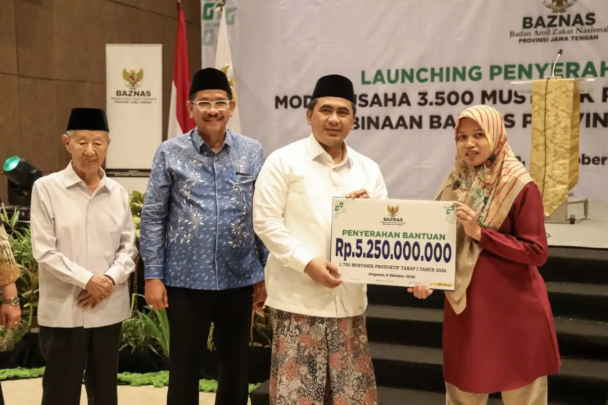 1.750 Mustahik di Jawa Tengah Menerima Modal Usaha Produktif Rp5,25 Miliar