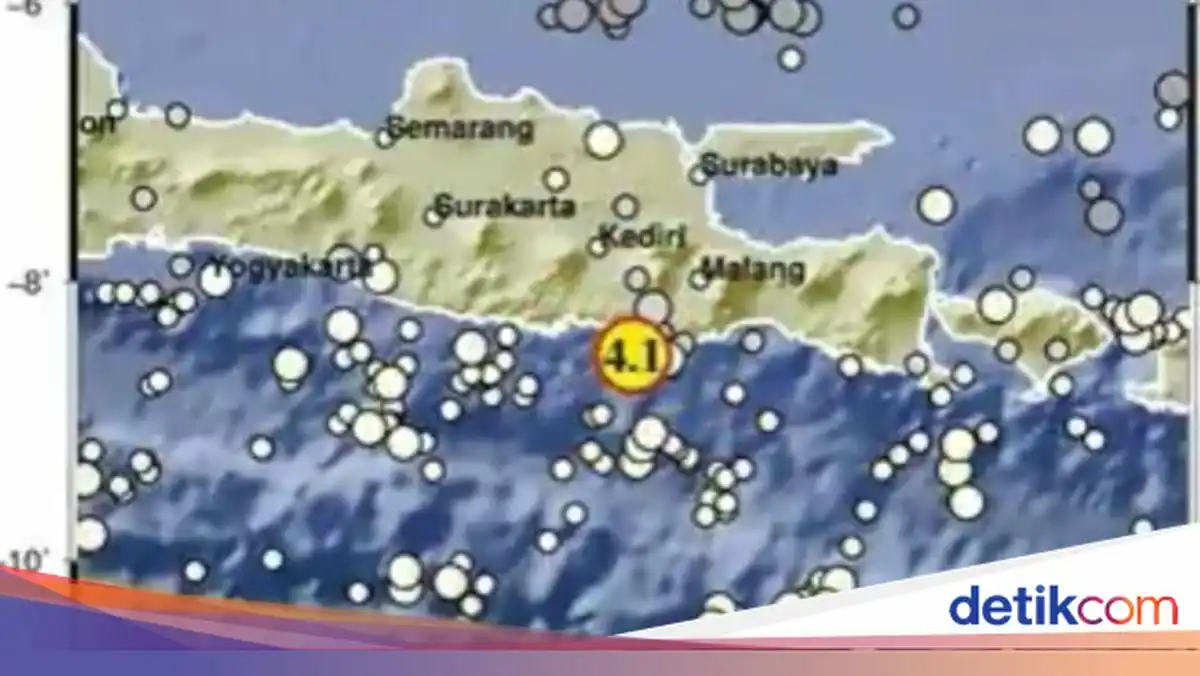 Gempa Magnitudo 4,1 Berpusat di Selatan Blitar, Getaran Terasa hingga Malang dan Lumajang