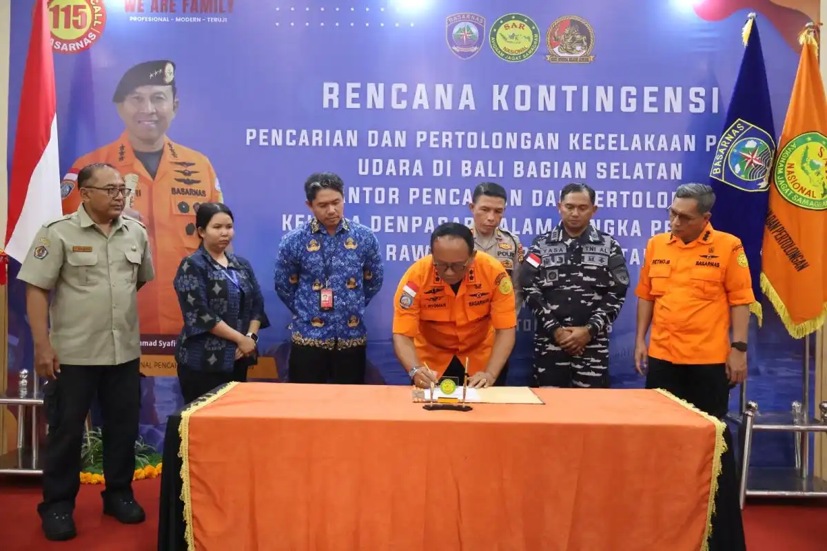 Basarnas Bali Matangkan Antisipasi Kecelakaan Pesawat di Tengah Padatnya Penerbangan