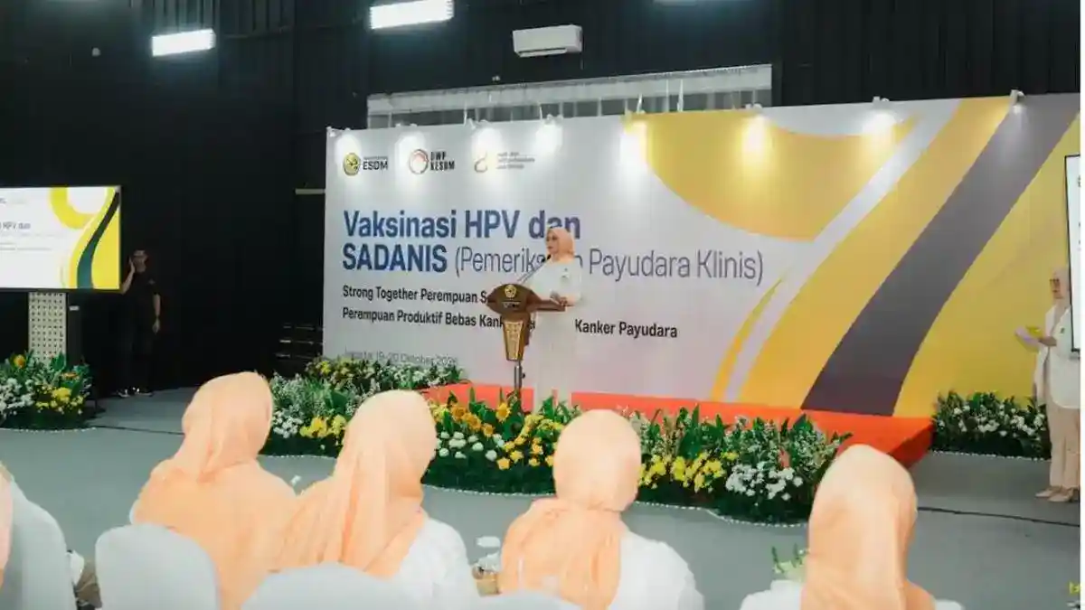 Vaksinasi HPV DWP ESDM Jangkau Empat Kota, Sri Suparni Tekankan Pemeriksaan Dini